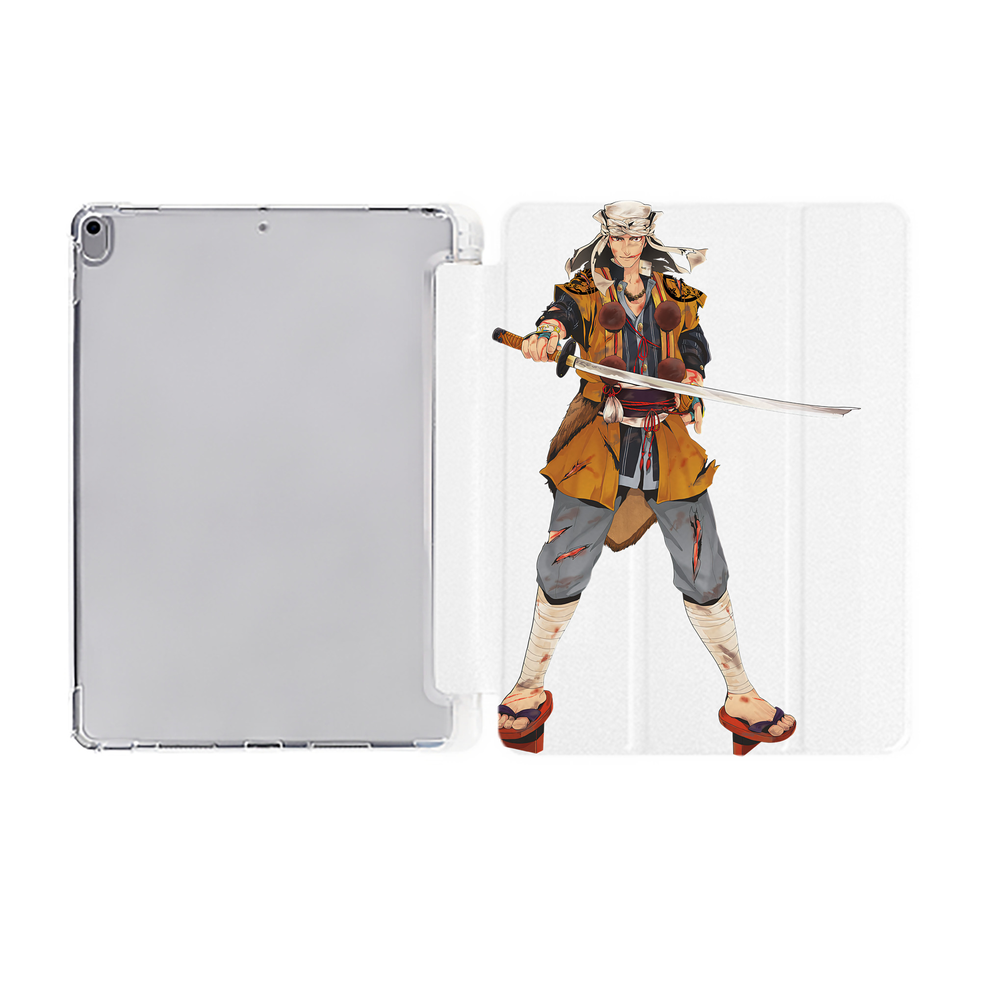 （画像用） 刀剣乱舞 Touken Ranbu IPad ケース ペン収納付き 三つ折りスタンド PUレザー×シリコン 対応機種9.5/10.5/10.9インチ